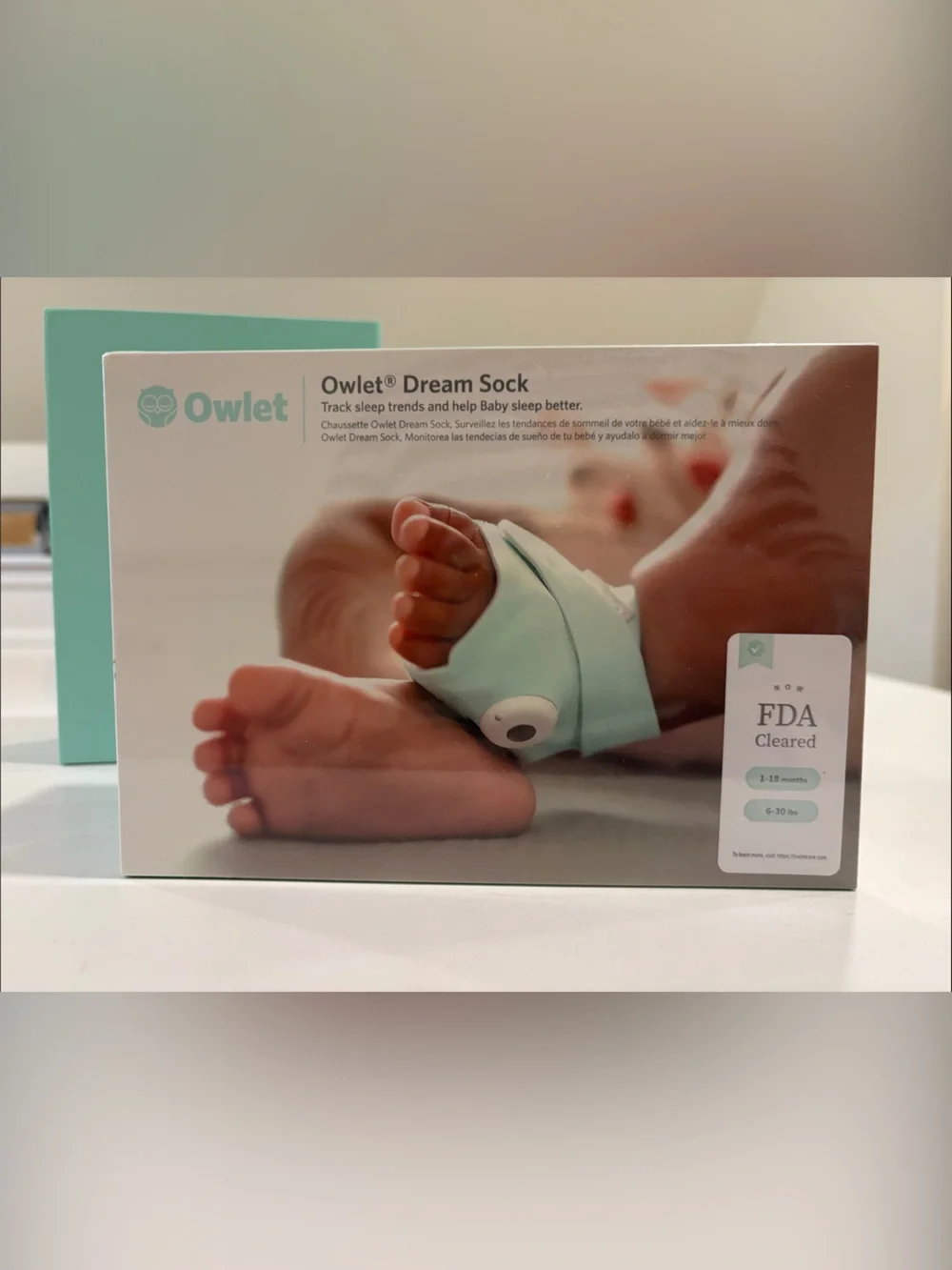 Owlet Dream Sock Baby Monitor & Sensor in Mint